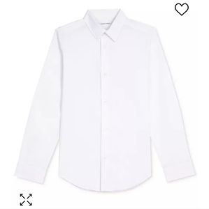 🎉HP!🎉 Calvin Klein White Slim Fit Poplin Shirt Boys